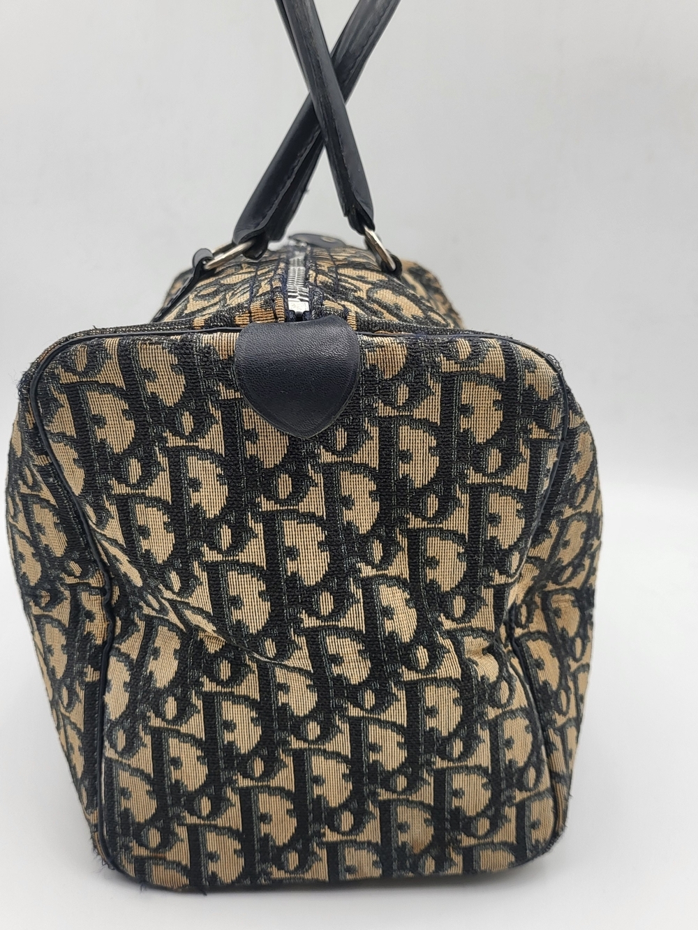 CHRISTIAN DIOR Blue Diorissimo Trotter Canvas Boston 30 Bag..Authentic w/COA. - Picture 4 of 16